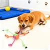  Interactive Pet Knot Toy Bite-Resistant Dogs- Chewable Rope With Green&Orange Fringes Playful Design Dog Toys Supplies