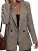 Women's Plaid Lapel Suit Jacket - New Cross-Border Style