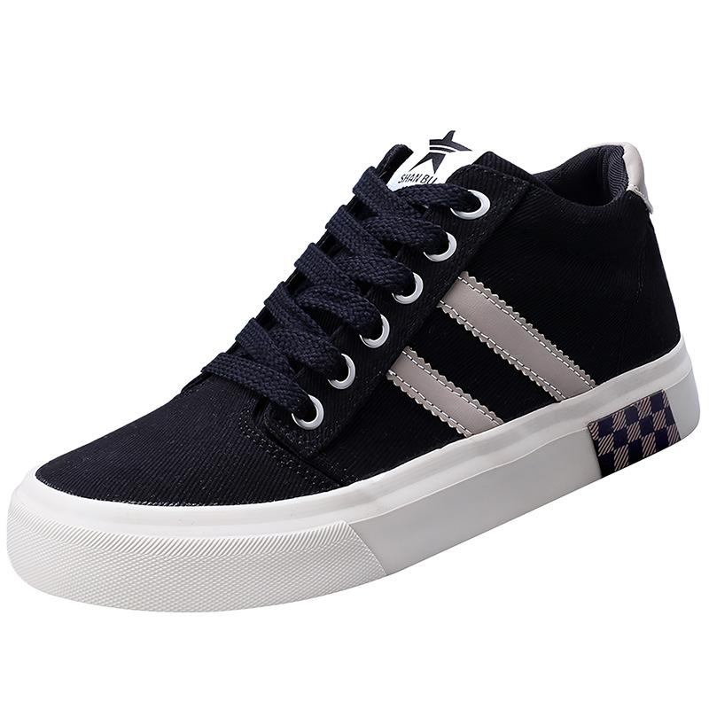New spring mens shoes Korean style trendy and versatile fashion casual mens canvas shoes lace up comfortable flat shoes