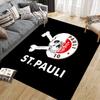 FC St. Pauli Flannel Pattern Square Carpet,Area Rug,Carpet Rug for Living Room Bedroom Sofa Playroom Decor,Non-slip Floor Mat