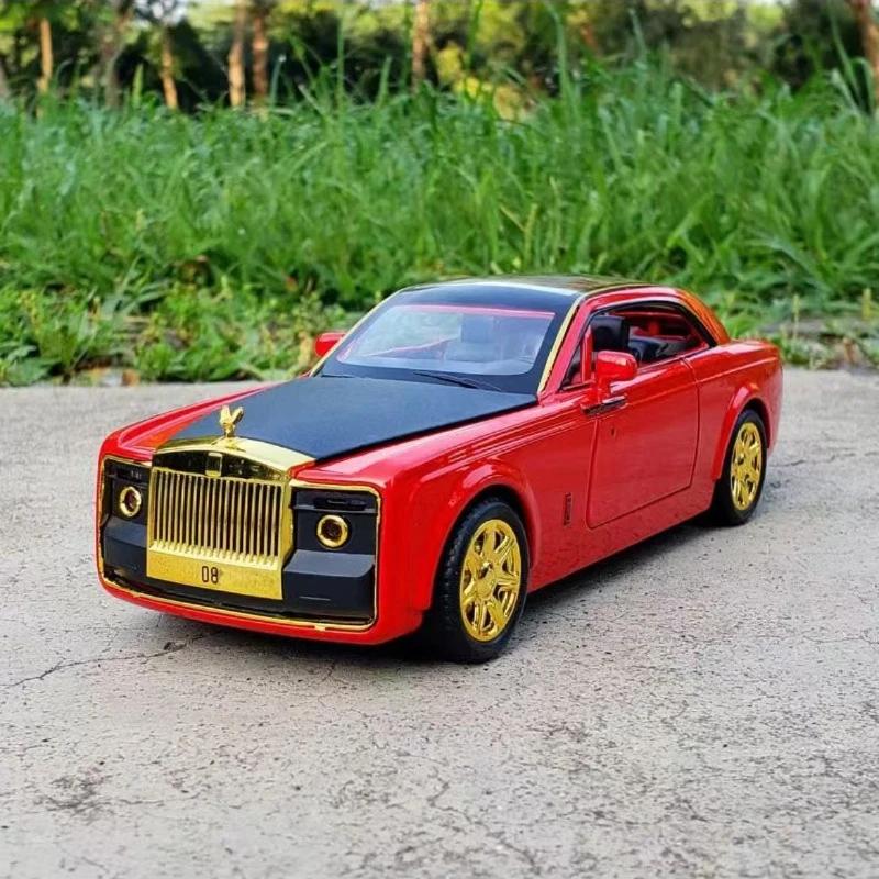 1:24 Rolls-Royce Sweptail Modelo de Carro de Liga Diecasts e Veículo de Brinquedo Metal Modelo de Carro de Brinquedo Coleção Simulação Som Luz Presente para Crianças