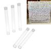 100pcs Clear Bead Storage Tubes PVC Test Tube with Lids for Sewing Needles Pins Small Buttons