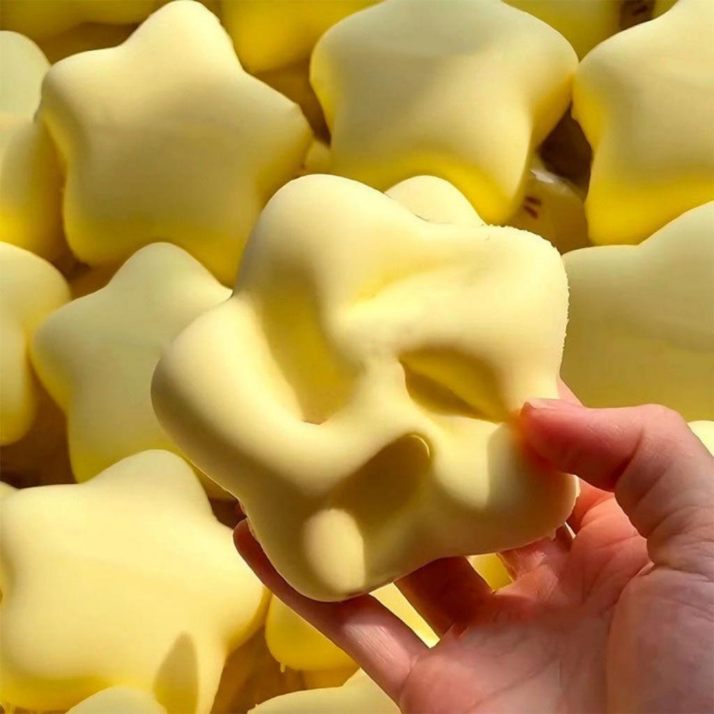 Star Shaped Stress Relief Toy Soft Plush Squeeze Toy for Office Desk Handheld Fidget Toy for Anxiety and Stress Reduction