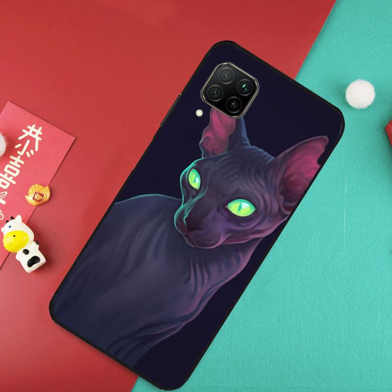 Sphinx Cat For Huawei Nova Y73 Y70 Y72 Y60 Y90 Y61 Y91 8i 7i 11i 12i 12s 9 10 SE P20 P30 P40 Lite Case