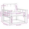 Outdoor Sofa Set Solid Acacia Wood and Textilene