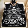 1 Stück WU TANG Aufdruck Flanelldecke, Hohe Qualität, Bequem für Alle Jahreszeiten, Heimdekoration, Wärme und Komfort, Perfekt für Weihnachtsgeschenke102