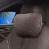 Car Headrest Neck Pillow Fits for BMW X3 X5 Accessories X1 X2 X4 X6 X7 1 2 3 4 5 6 7 Series Car Soft PU Seat Pillow Head Neck Rest Cushion (Mocha