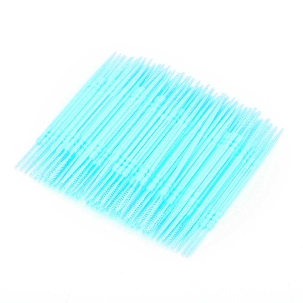 

100pcs Bag Double Head Teeth Cleaning Toothpick Oral Care Floss Pick Toothpick Green