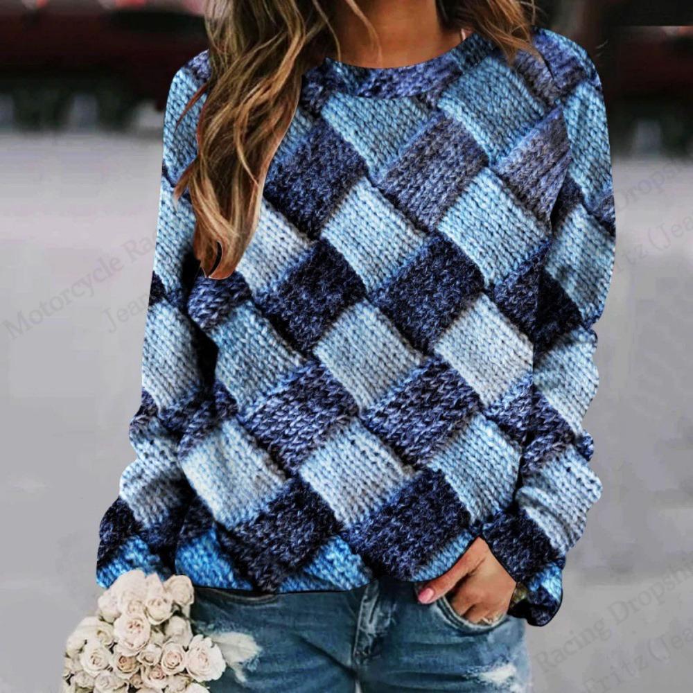 Women Hoodie Creative Sweater Splicing 3d Print Hoodie Sweatshirt Women Fashion O-neck Hoodie Female Sweat Autumn Winter Clothes