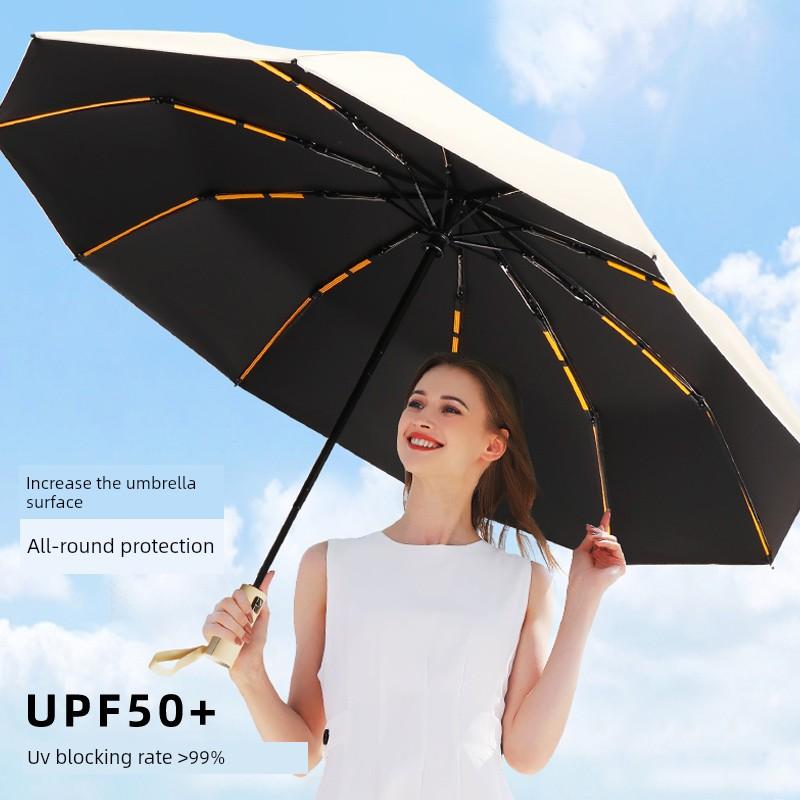 Fully Automatic, Extra-Large, Thickened, Reinforced, Storm-Resistant, Dual-Purpose Sun and Rain Umbrella, Uv Protection Sunshade Umbrella for Men and