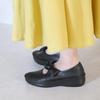 Belle & Sofa AMAND Flats with Ribbons, Comfortable, Slip-On, Vegan Leather, Made in Japan, Made in Japan (Black, Size 23.0 cm)