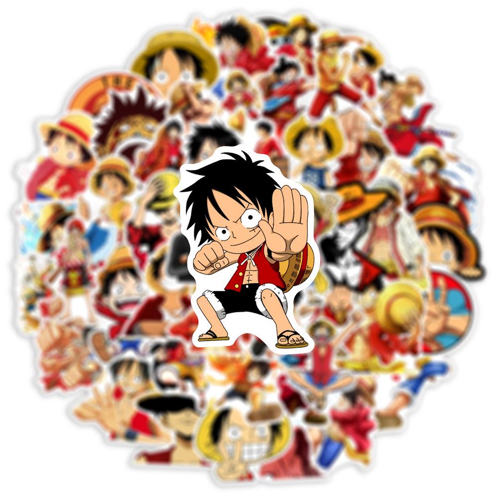 10/30/50pcs Luffy Anime One Piece Stickers Cool Cartoon Characters Decals Skateboard Phone Luggage Bike Graffiti Sticker Decor
