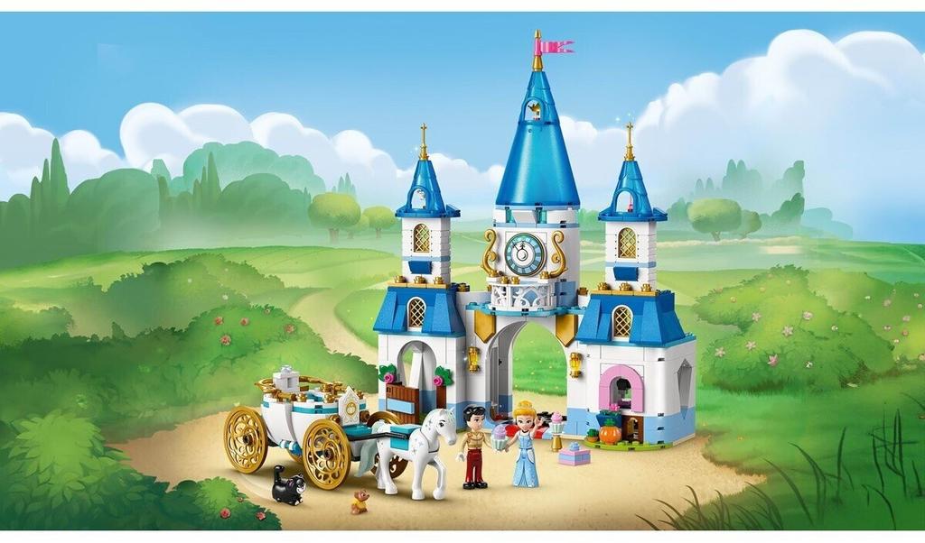 LEGO конструктор дом Disney Princess – Замок Золушки и карета с лошадьми (43275)
