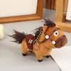 Plush Pony Keychain Pendants Cute Lucky Cotton Dolls School Bag Hanging Soft Filling Toys Year Of The Horse Gifts