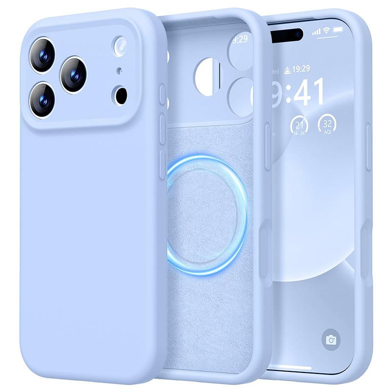 Compatible with the New iPhone 17 Pro Max Magnetic Liquid Silicone Phone Case, Apple 16 Full-coverage Shockproof Protective Case