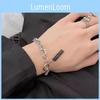 Fashionable Unisex Double Layer Bracelet Highend Alloy With Geometric Shapes