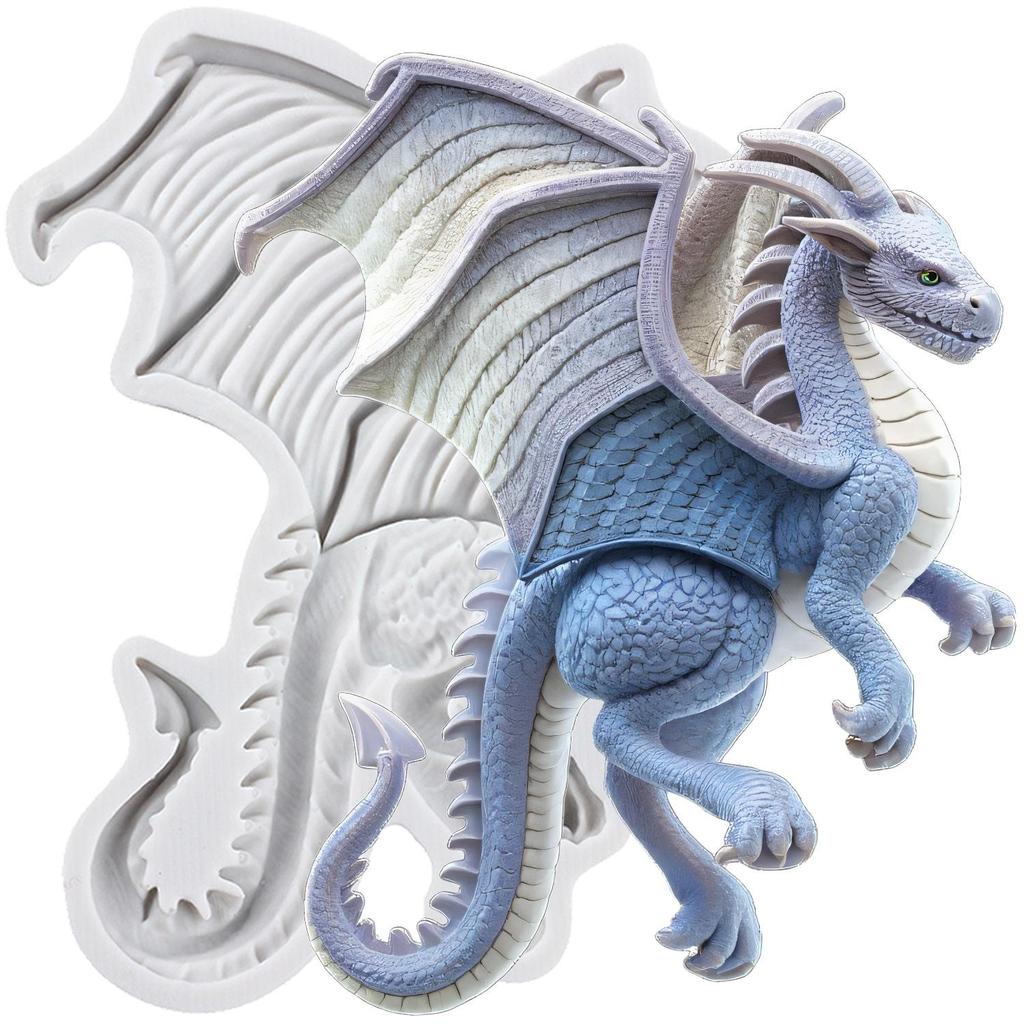 Dragon Silicone Molds Flying Dragon Fondant Mold Cake Decorating Tools Cupcake Topper Candy Chocolate Gumpaste Mold