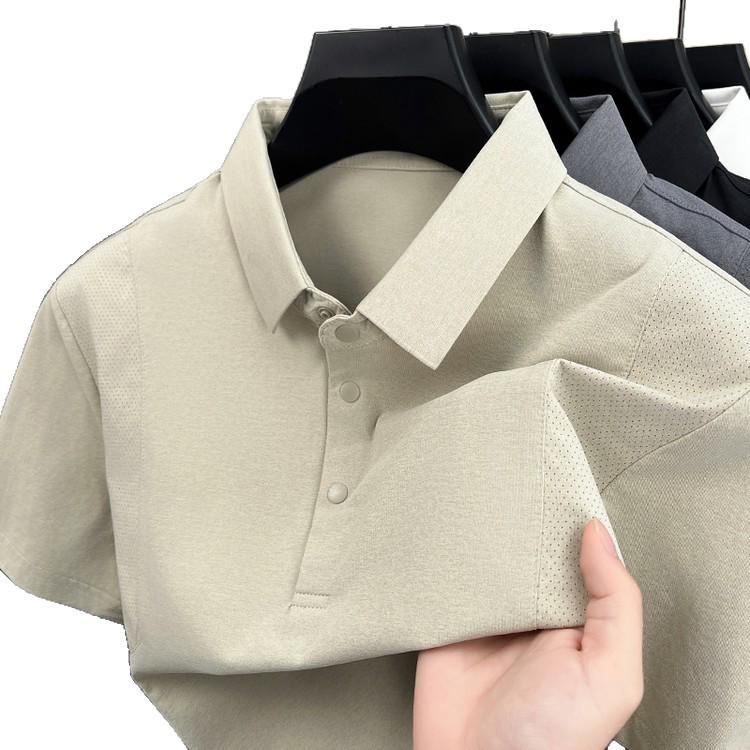 Men's Quick-Dry Patchwork Polo Shirt – Breathable, Versatile, High-End Casual Sports Summer Top