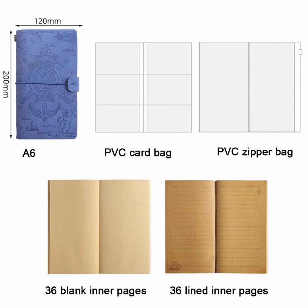 (Logo Can Be Engraved) A6 Student Retro Ledger, Leather Business Notebook with Strap, Notepad, Travel Diary, Portable Memo, Meeting Record Book