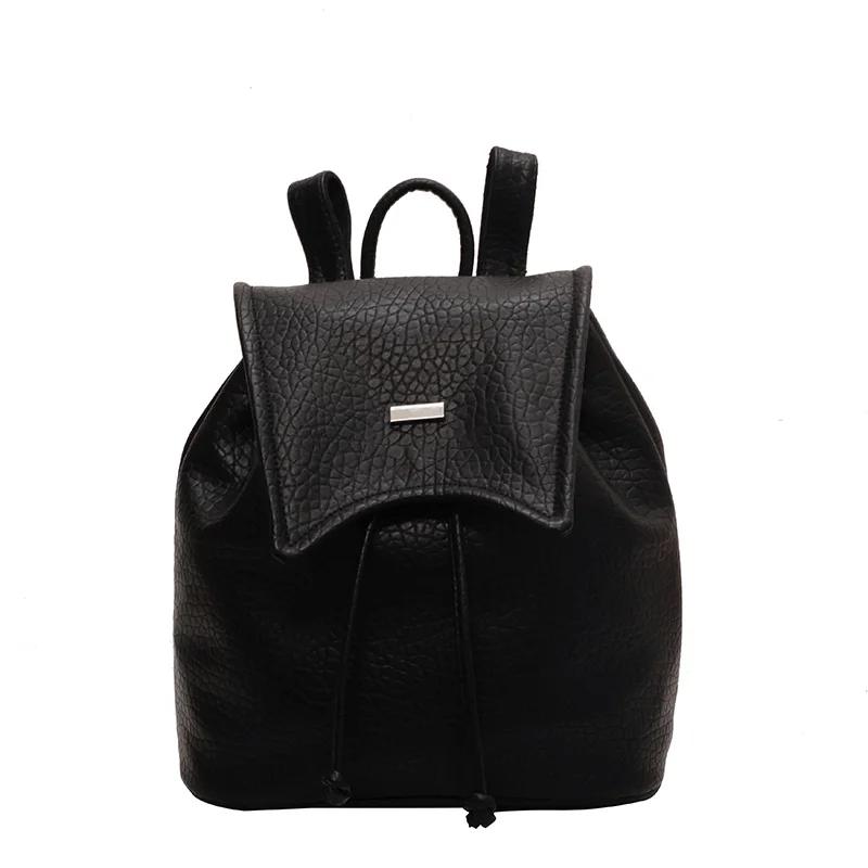 Soft PU back pocket women's backpacks inner compartment fashionable backpack
