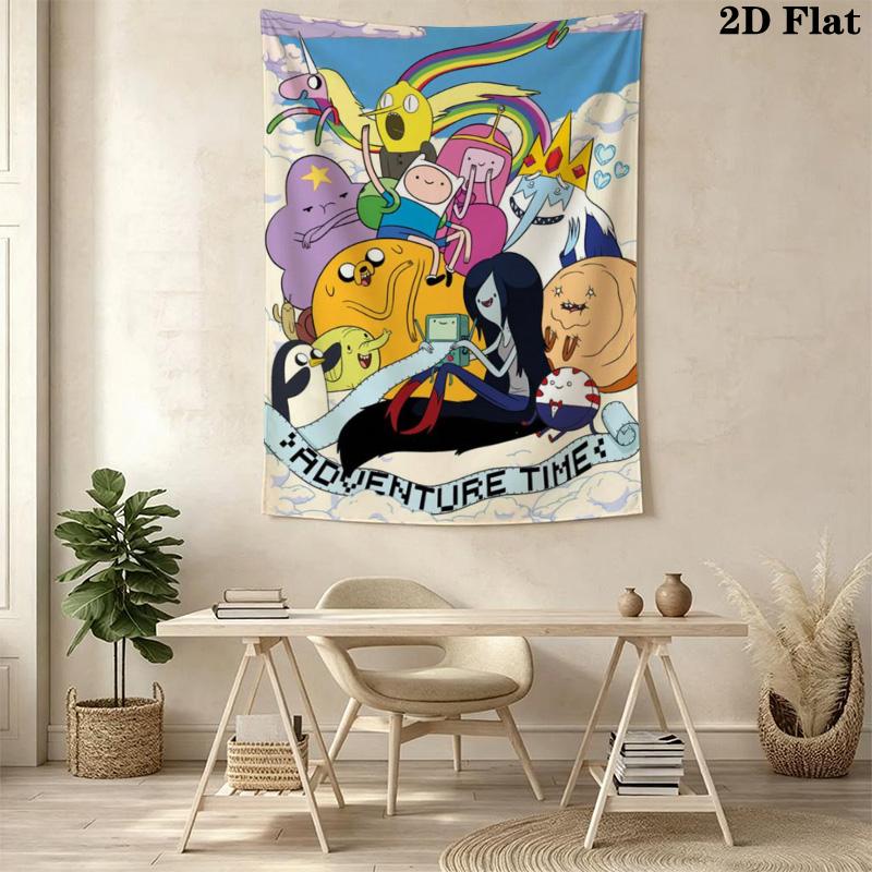 Adventure Time Pattern Home Decor Tapestry, Wall Hanging, Decorative RV Wall Cloth.MGT0918021