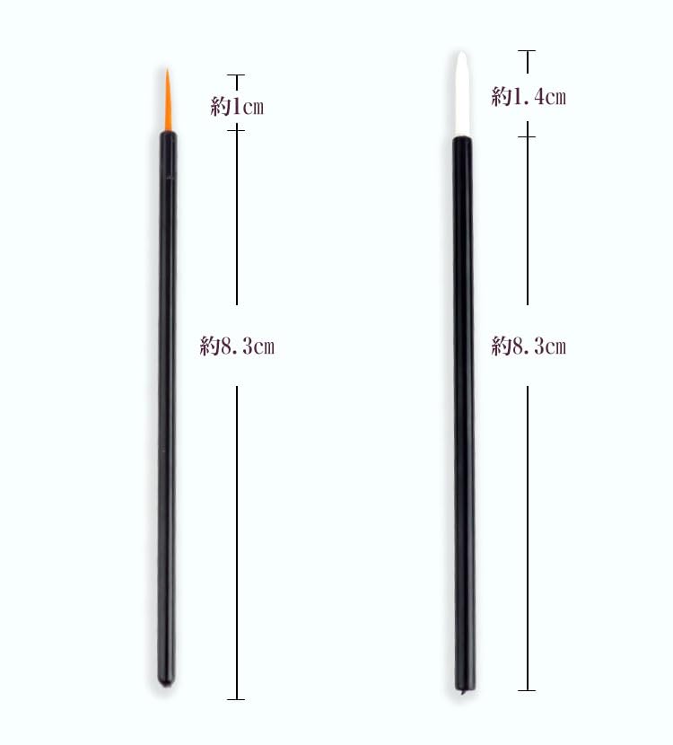 Einweg-Nagelpinsel-Set mit Applikatoren für Gel, Flüssigkeit und Malerei 50-teilig Nägel, Eyeliner, Lippenstift, Make-up, (Typ A) -