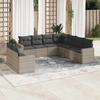 VidaXL Garden Lounge Set with Cushions 9 Pcs, Sofas with Adjustable Feet, Outdoor Furniture Set Patio Terrace, 3219142