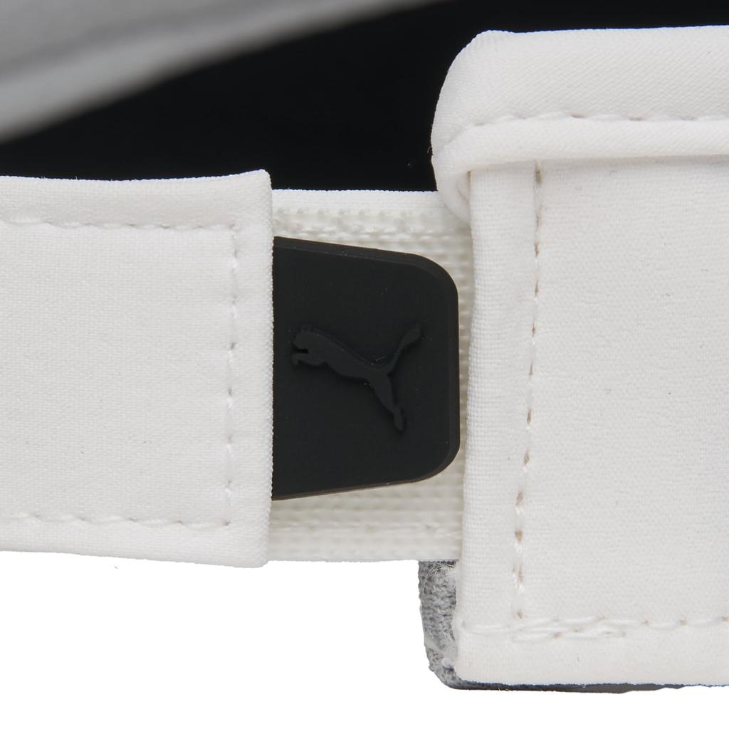 PUMA Golf Tech P Adjustable Visor Golf Cap White Black (025346) Men's Glow/Puma