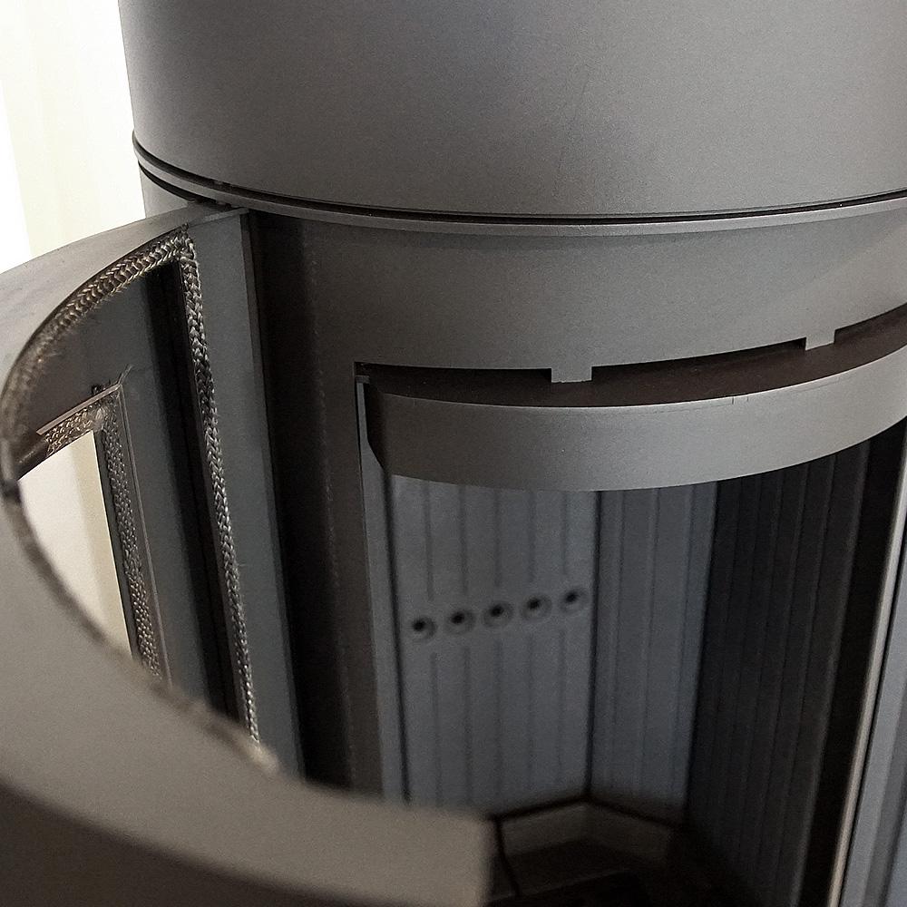 Wood Burning Steel Stove KRATKI ANTARES Ø 150 10 kW Black Thermotec Lining
