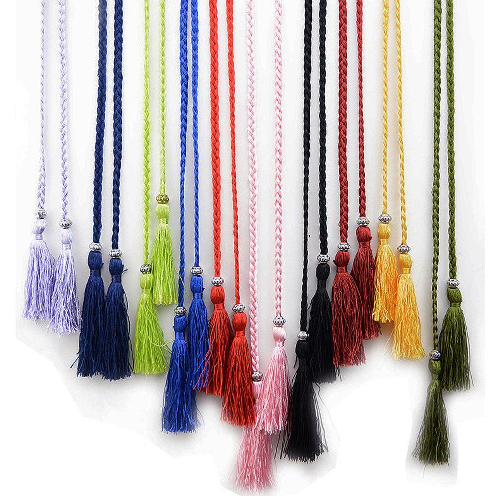 160cm Women Woven Rope Dress Waistband Tassle Waist Chain Braided Belts Waist Rope Tassles Belts