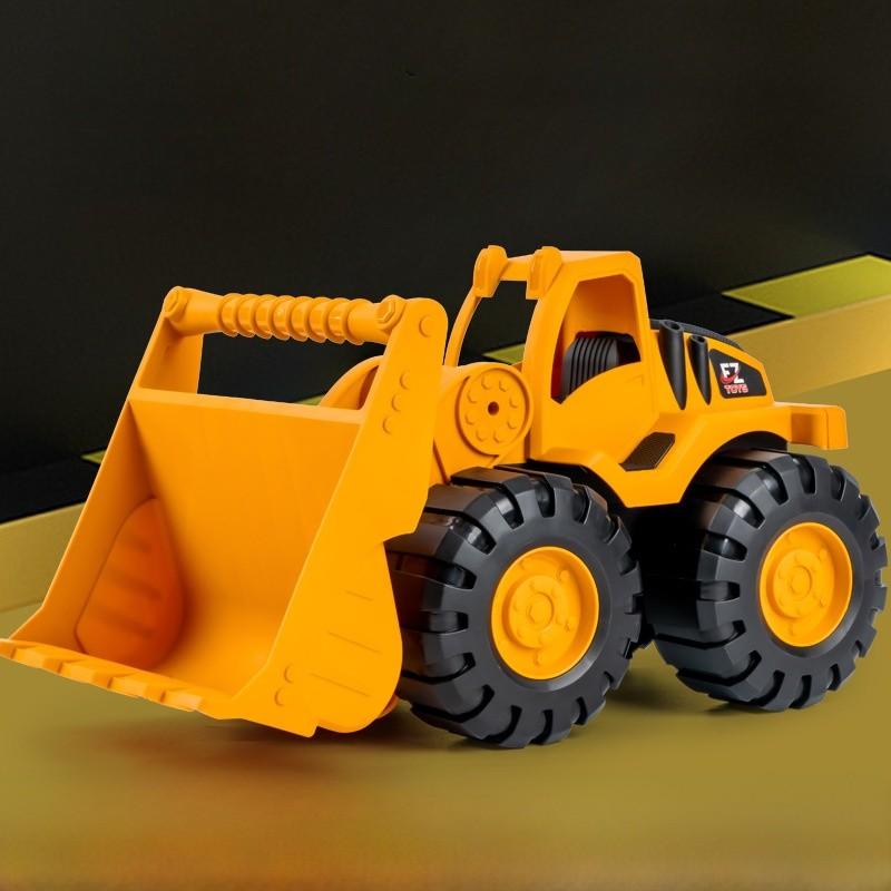 Inertia Construction Vehicle Toy For Kids Durable Plastic Excavator And Transporter