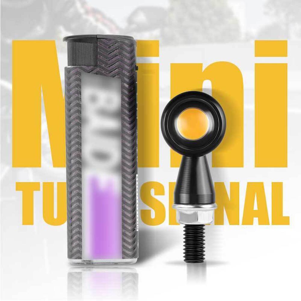 2pcs Universal Motorcycle Turn Signal Work Light Retro Mini Led Lamp Indicator Flashing Light