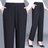 High-Waisted Velvet Elastic Pants for Middle-Aged and Elderly Women - Winter/Autumn Style