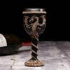 3D Gothic Skull Goblet Double-Layer Stainless Steel Interior Skull Dragon Design Bar Party Home Wine Goblet-200ml