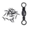 200Pcs Carbon Steel Swivels Fishing Line Connector Fishing Barrels Swivels Rolling Balls Bearing Fishing Swivels Enduring
