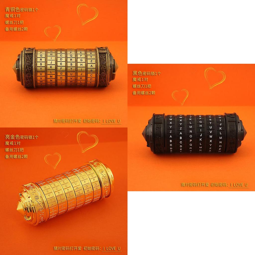 Vintage Bronze Da Vinci Code Schloss Perfektes Romantisches Geschenk Für Alle Anlässe