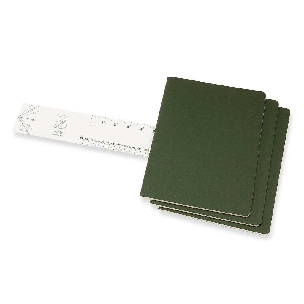 Moleskine Cahier Notebook, Horizontal Ruled, XL, Myrtle Green, CH021K15