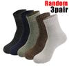 5Pairs Men's Thermal Winter Socks Thickened Mid-Calf Crew Socks Warm Comfortable Long Sock Outdoor Climbing Cold Weather Sox