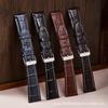 High-End Bamboo Pattern Wave L Piano Genuine Leather Strap Waterproof Cow Layer Leather Strap Suitable For 13Mm15Mm/Pin Buckle Strap