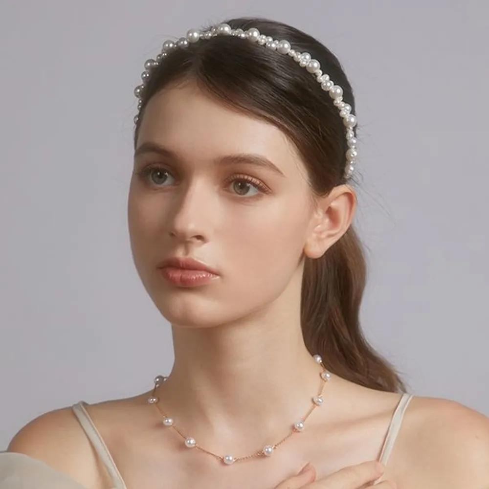 Mixed Pearl Hairband JP-24-455HB cream