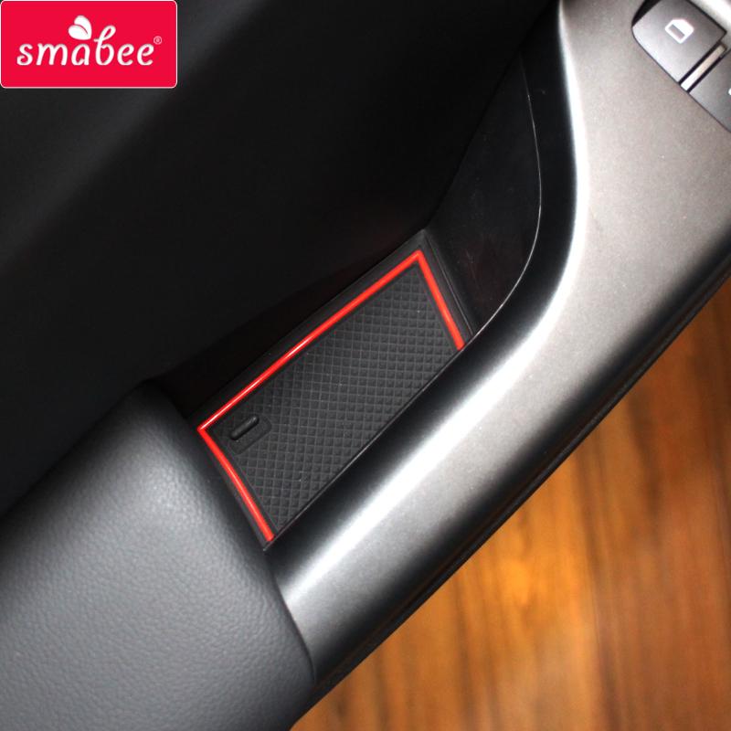 Smabee Anti-Slip Gate Slot Cup Mat for Hyundai Kona 2019 - 2022 Door Groove Pad Rubber Non-Slip Pad Interior Accessories