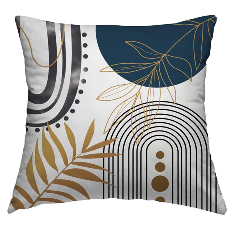 Modern Abstract Simple Pillowcase Golden Decorative Pillow Cushion Cover Household Products