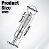 2Pcs Valve Core Removal Keychain, Portable Valve Stem Core Remover | Stainless Steel Valve Core Disassembly and Repair Tools for Bicycle, Car, and