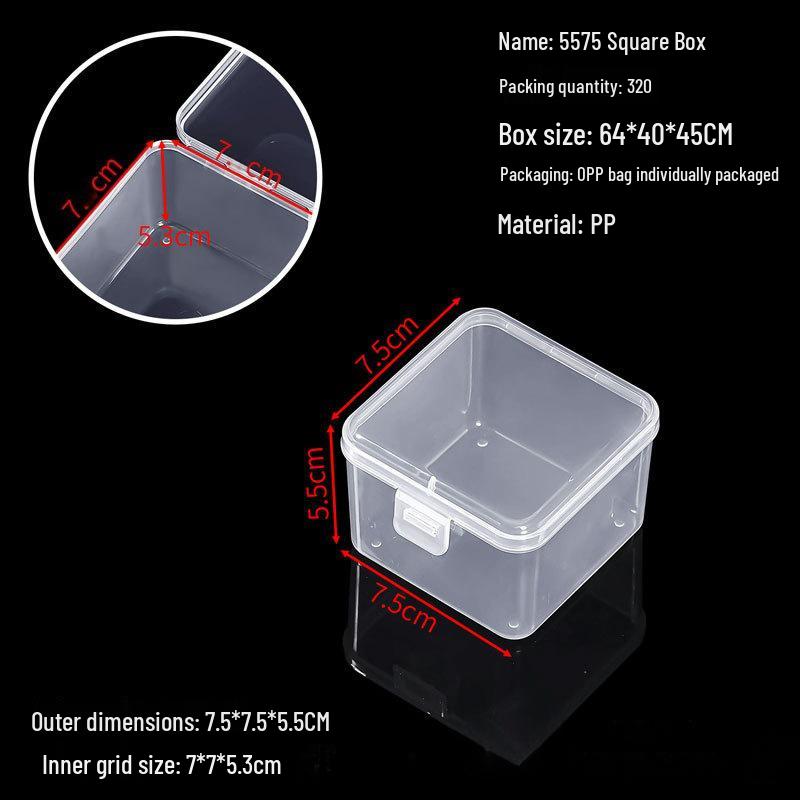 Rectangular Transparent PP Plastic Storage Box for Stationery, Cards, Hardware, Jewelry, and Fishing Gear