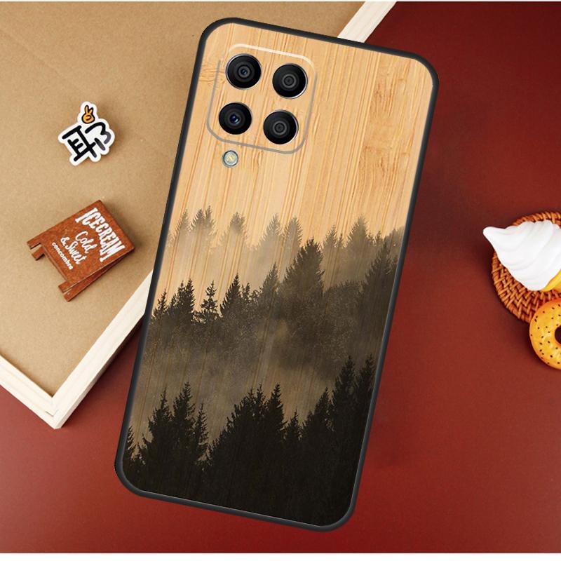 Tree Flower Bamboo Wood Case For Samsung Galaxy M21 M20 M23 M31 M11 M54 M14 M34 M13 M52 M32 M12 M16 M36 M56 M15 M55