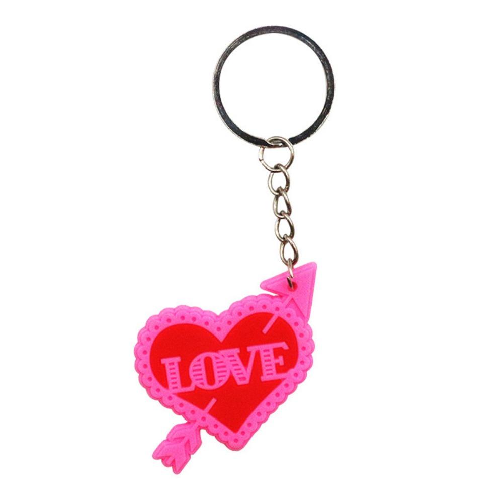 Mini Pink Valentine Key Chain Pink Valentine Love Pendant Creative DIY Love Keychain  Car Key Ring Style 9