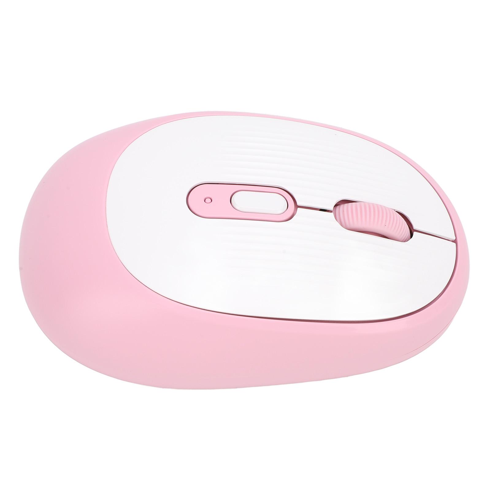 

Беспроводная Bluetooth-мышь Портативная Тихий клик 800 1600 2400 DPI Аккумулятор 500 мАч Универсальная для ноутбука розовый