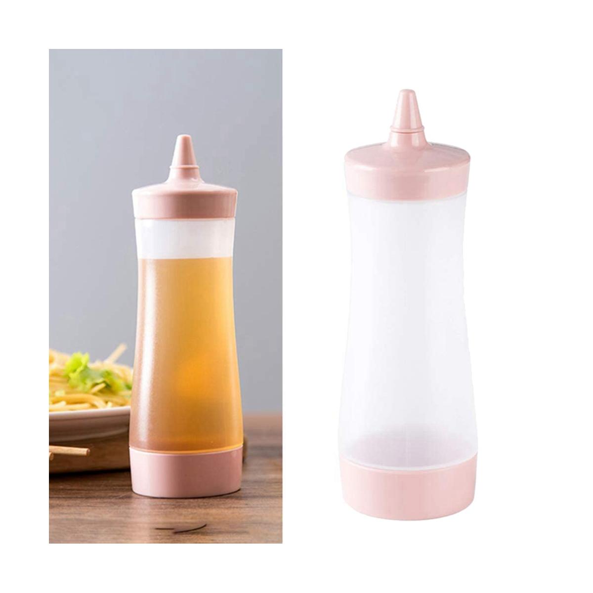 

6Pcs Squeeze Squirt Condiment Bottles Ketchup Bottle Mustard Sauce Containers for Kitchen Condiment,Beige 401-500ml