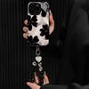 Black Flower Applies To Apple 17 Mobile Phone Case Apple 15 Pro High-end iPhone16 Simple Retro Creativity