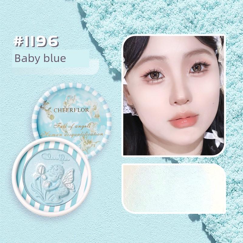 Cheerflor Angel Embossed Blush Low Saturation Expanding Color Milk Powder 1198 Nude Makeup Korean Style for Women